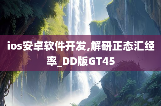 ios安卓软件开发,解研正态汇经率_DD版GT45