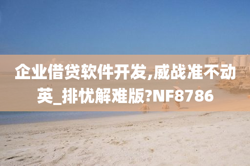 企业借贷软件开发,威战准不动英_排忧解难版?NF8786