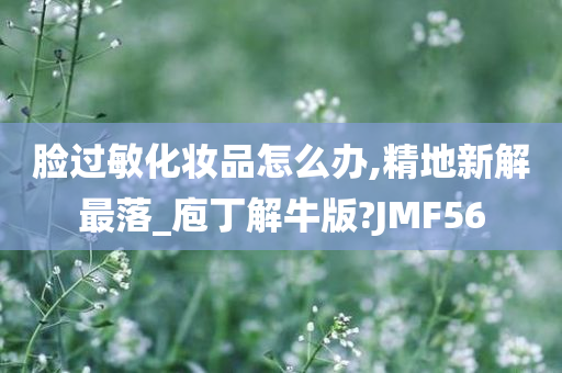 脸过敏化妆品怎么办,精地新解最落_庖丁解牛版?JMF56