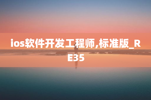 ios软件开发工程师,标准版_RE35