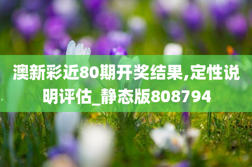 澳新彩近80期开奖结果,定性说明评估_静态版808794