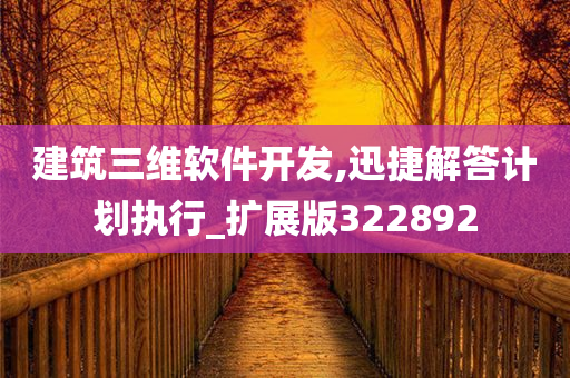 建筑三维软件开发,迅捷解答计划执行_扩展版322892