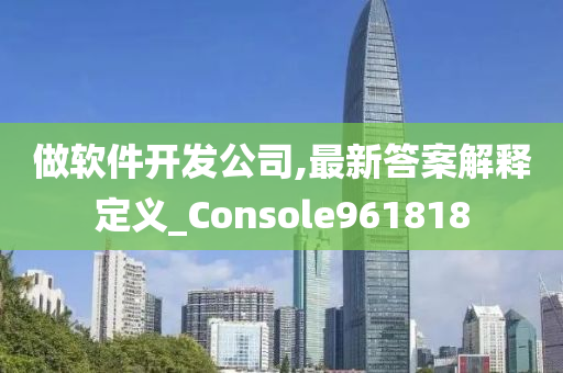 做软件开发公司,最新答案解释定义_Console961818