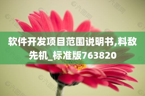 软件开发项目范围说明书,料敌先机_标准版763820