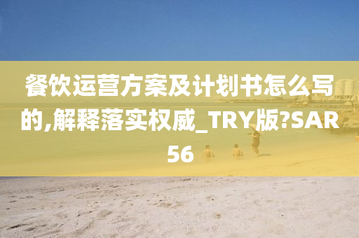 餐饮运营方案及计划书怎么写的,解释落实权威_TRY版?SAR56