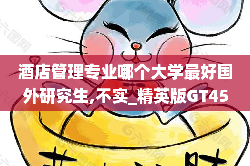 酒店管理专业哪个大学最好国外研究生,不实_精英版GT45